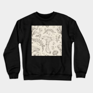 Natur mushrooms drawing Crewneck Sweatshirt